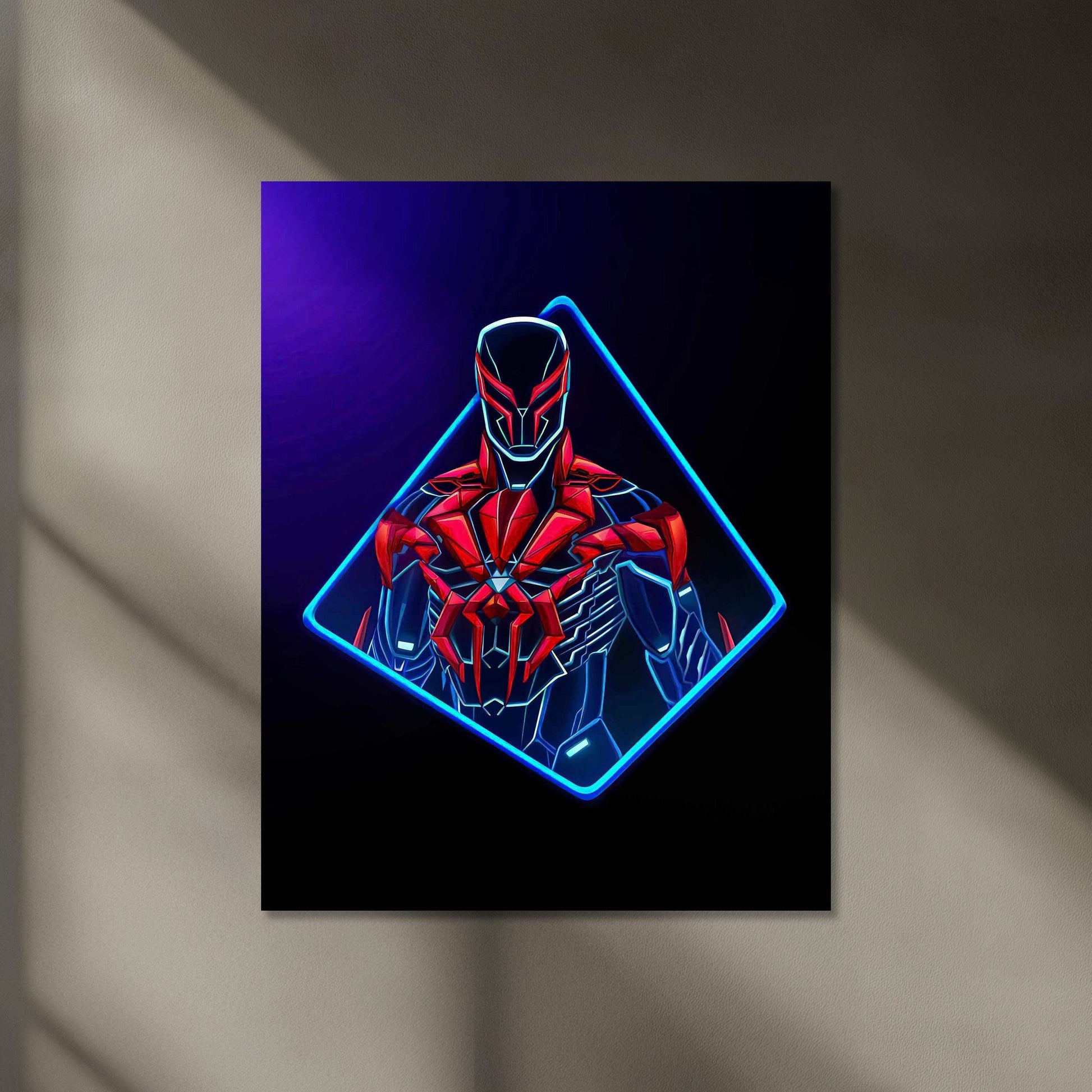 The Spider-Man Neon LED Metal Poster â Marvel Superhero Wall Art - TURTLEWINGS 