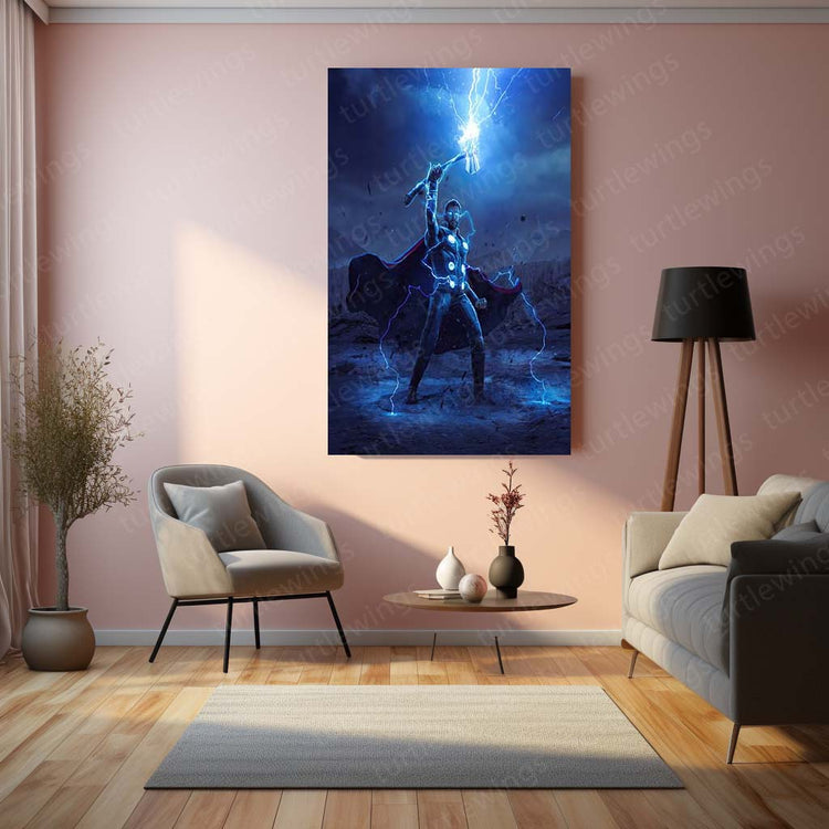 Thor: God of Thunder Metal Poster | Marvel's Mighty Avenger Wall Art 2