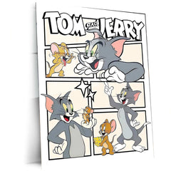 Tom and Jerry Metal Poster – Classic Cartoon Chaos 1