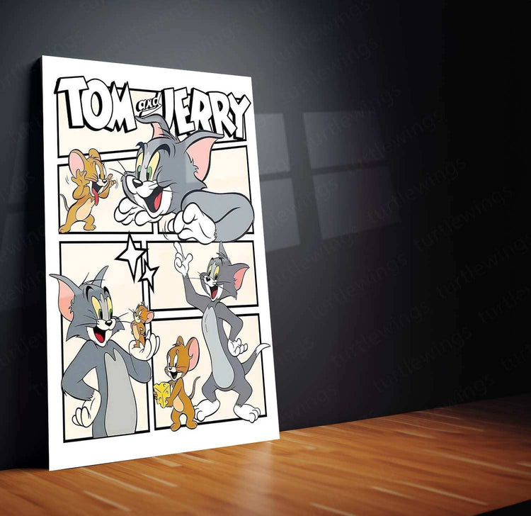 Tom and Jerry Metal Poster – Classic Cartoon Chaos 1 - TURTLEWINGS 