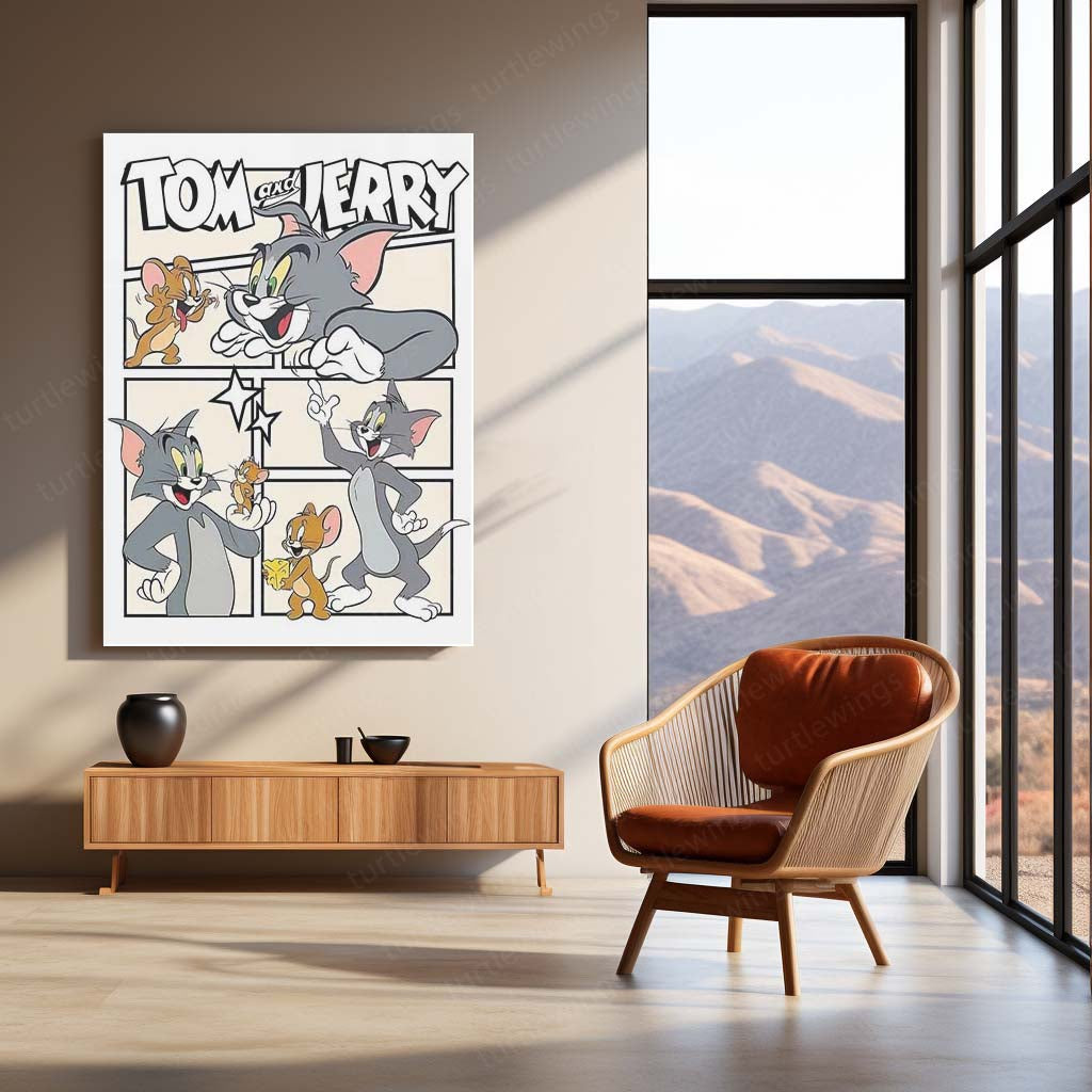 Tom and Jerry Metal Poster | Classic Cartoon Fun Art 3 – TURTLEWINGS