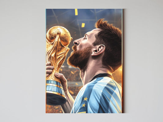 Turtlewings | Lionel Messi Metal Print | Football Legend Wall Art | HD Quality