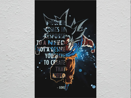 Goku Metal Poster - TURTLEWINGS 