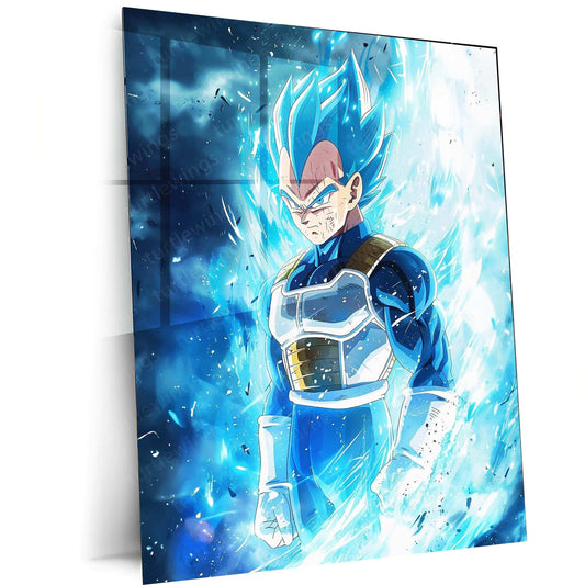 Vegeta Metal Poster – Saiyan Prince Wall Art | Dragon Ball Z Anime Decor - TURTLEWINGS 