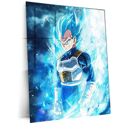 Vegeta Metal Poster – Saiyan Prince Wall Art | Dragon Ball Z Anime Decor