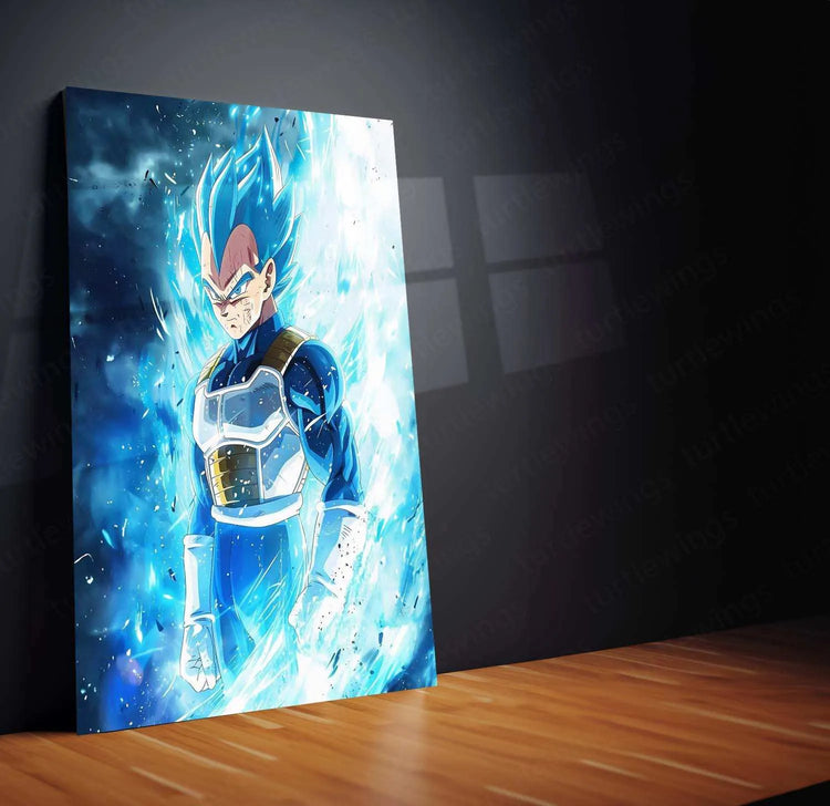 Vegeta Metal Poster – Saiyan Prince Wall Art | Dragon Ball Z Anime Decor - TURTLEWINGS 