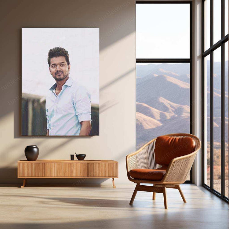 Vijay Thalapathy Metal Poster – Tamil Superstar Wall Art | Kollywood Icon Decor - TURTLEWINGS 