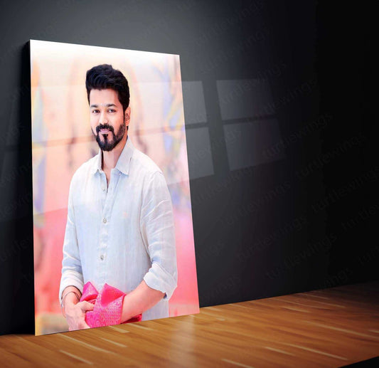 Vijay Thalapathy Metal Poster – Tamil Superstar Wall Art | Kollywood Icon Decor 2 - TURTLEWINGS 