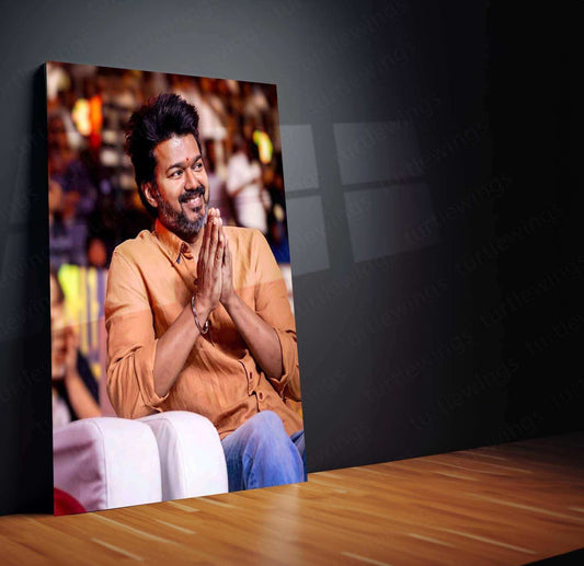 Vijay Thalapathy Metal Poster – Tamil Superstar Wall Art | Kollywood Icon Decor 3 - TURTLEWINGS 