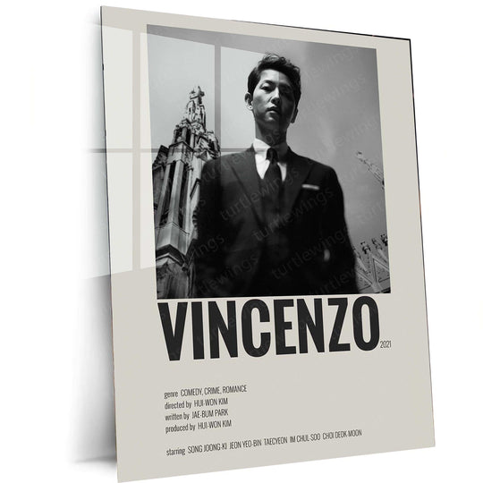 Vincenzo Metal Poster – A Tribute to Justice, Power & Mafia Prestige - TURTLEWINGS 