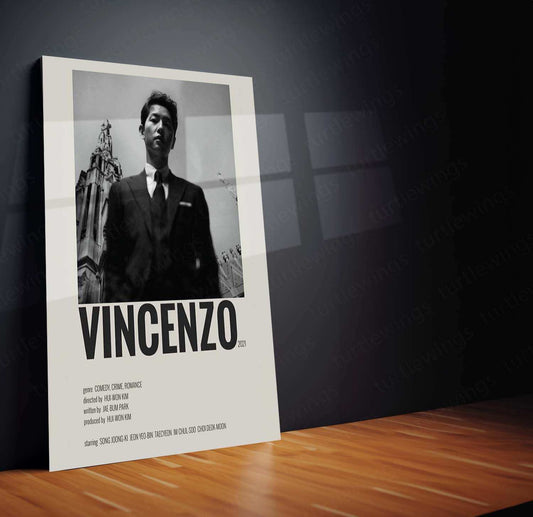 Vincenzo Metal Poster – A Tribute to Justice, Power & Mafia Prestige - TURTLEWINGS 