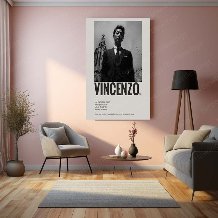 Vincenzo K-Drama Metal Poster | Crime Drama | HD Print