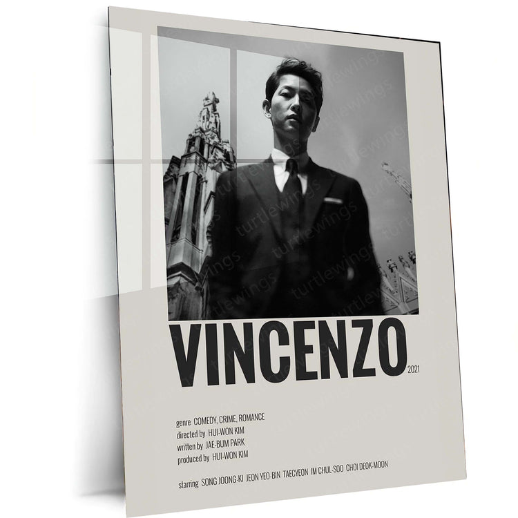 Vincenzo K-Drama Metal Poster | Crime Drama | HD Print