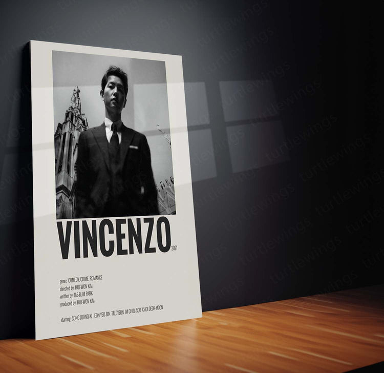 Vincenzo K-Drama Metal Poster | Crime Drama | HD Print