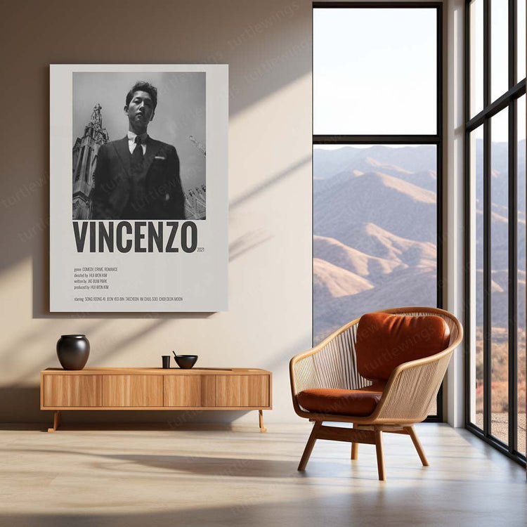 Vincenzo K-Drama Metal Poster | Crime Drama | HD Print