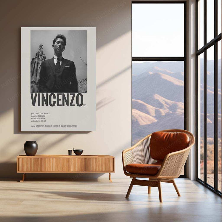 Vincenzo Metal Poster – A Tribute to Justice, Power & Mafia Prestige - TURTLEWINGS 