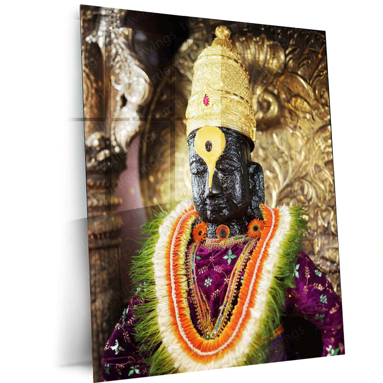 Vitthal Metal Poster – Divine Pandharpur Vithoba Wall Art | Spiritual Hindu Decor - TURTLEWINGS 