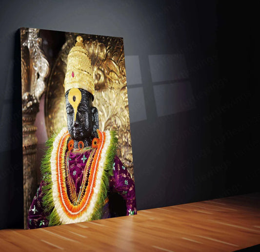 Vitthal Metal Poster – Divine Pandharpur Vithoba Wall Art | Spiritual Hindu Decor - TURTLEWINGS 