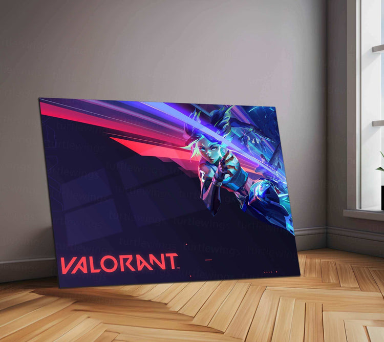 Valorant Neon LED Metal Poster 02 - TURTLEWINGS 