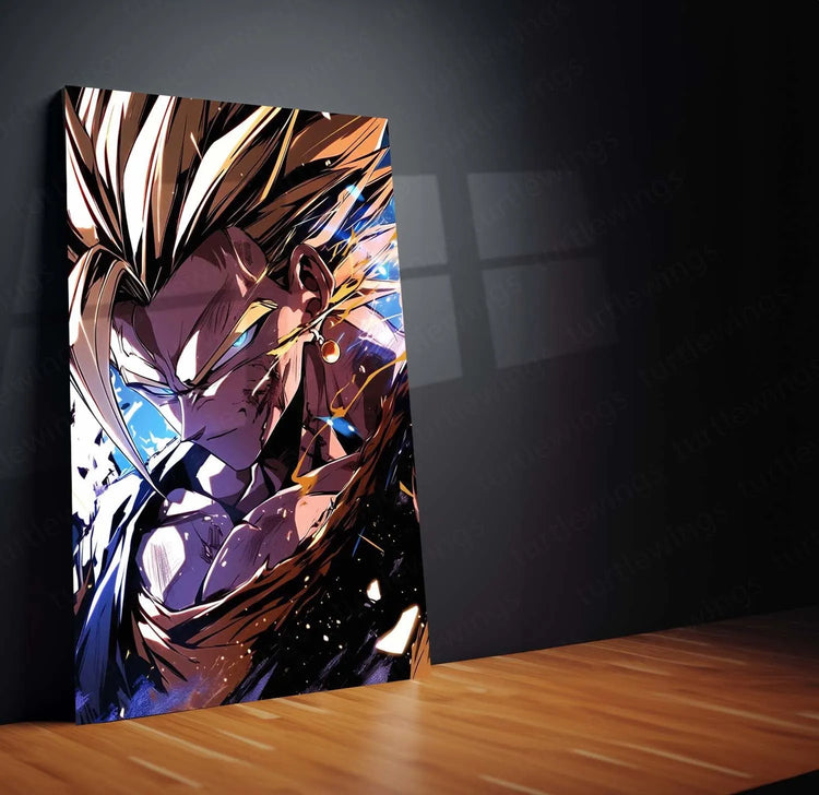 Vegito Dragon Ball Metal Poster | Super Saiyan Fusion Warrior Wall Art - TURTLEWINGS 