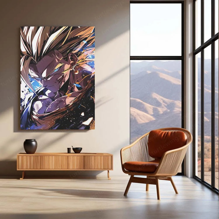 Vegito Dragon Ball Metal Poster | Super Saiyan Fusion Warrior Wall Art - TURTLEWINGS 