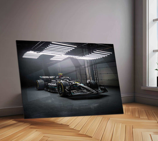 Mercedes-AMG F1 W14 Metal Poster | 2023 Formula 1 Racing Artwork | Silver Arrows Wall Decor - TURTLEWINGS 