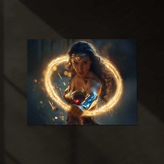 Wonder Woman Neon LED Metal Poster - TURTLEWINGS 