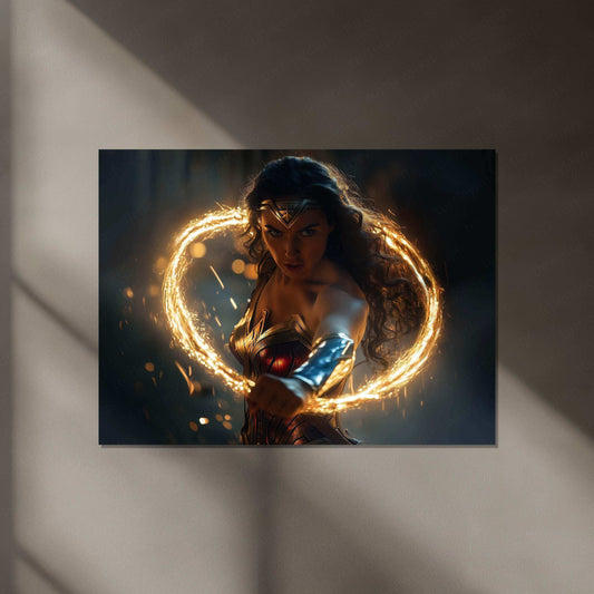 Wonder Woman Neon LED Metal Poster - TURTLEWINGS 