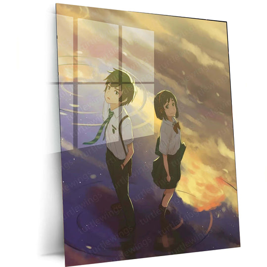 Your Name Anime Metal Poster | Makoto Shinkai's Masterpiece Art