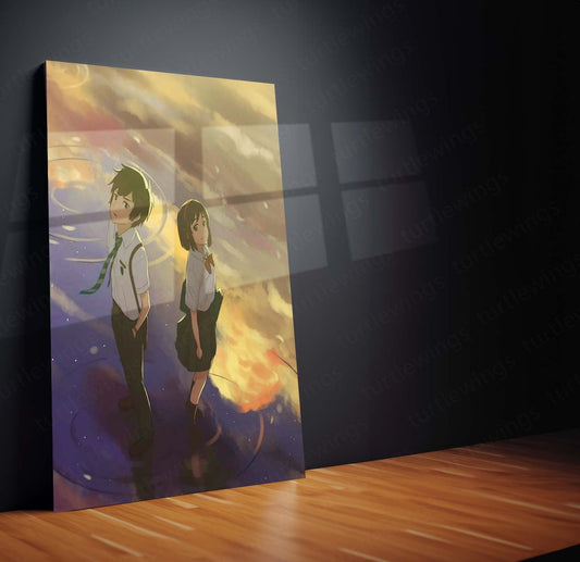 Your Name Anime Metal Poster | Makoto Shinkai's Masterpiece Art