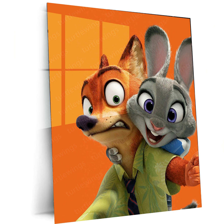 Zootopia Metal Poster – Vibrant Animated Movie Wall Art | Fun Disney Decor - TURTLEWINGS 