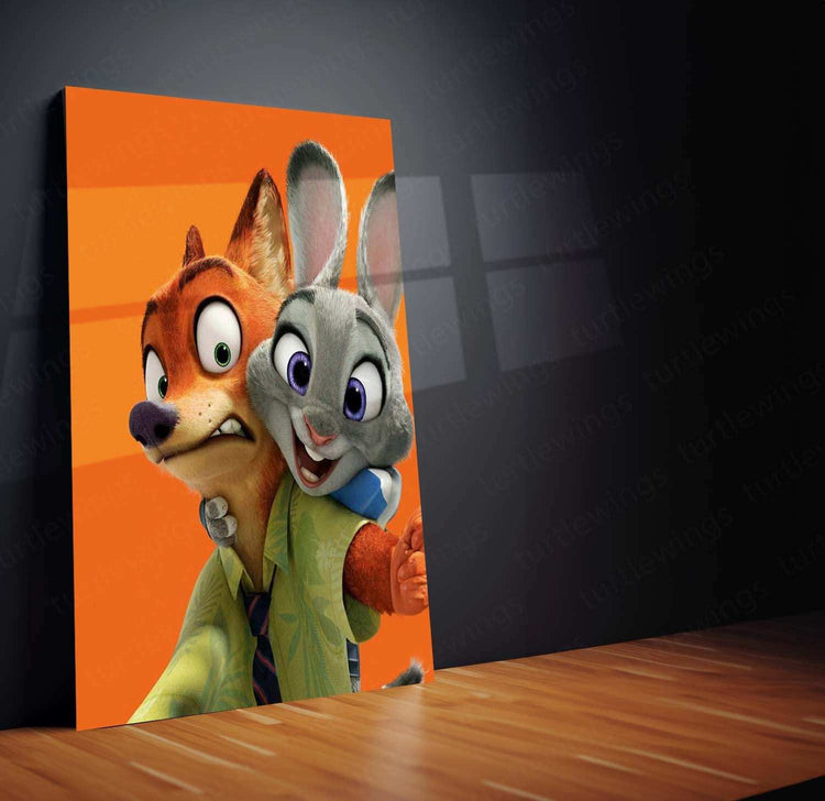 Zootopia Metal Poster – Vibrant Animated Movie Wall Art | Fun Disney Decor - TURTLEWINGS 