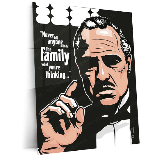 The Godfather Metal Poster | Vintage Mafia Movie Wall Art | Classic Crime Cinema Decor - TURTLEWINGS 