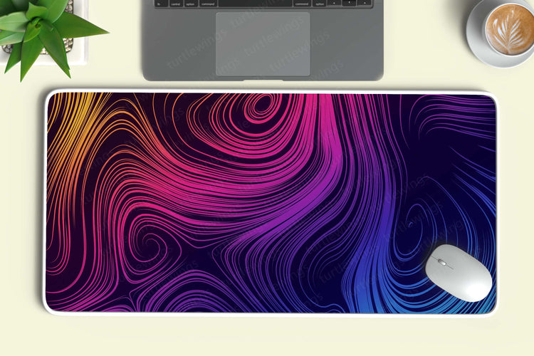 Color Cyclone Abstract Deskmat | Swirling Vibrant Energy for Your Workspace