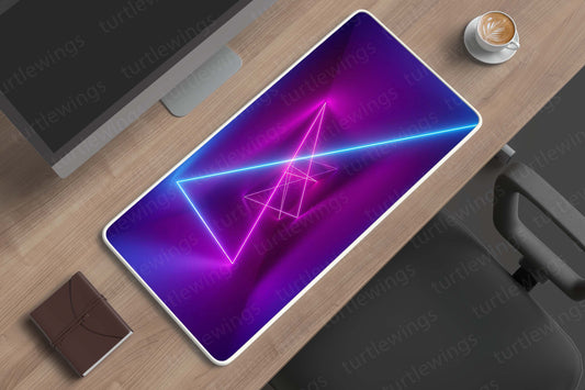 Neon Light Abstract Deskmat | Futuristic Glow for Your Gaming Setup