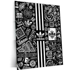 Adidas Aesthetic Metal Poster | Sneakerhead Wall Art | Sports & Streetwear Decor