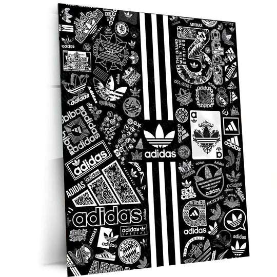 Adidas Aesthetic Metal Poster | Sneakerhead Wall Art | Sports & Streetwear Decor - TURTLEWINGS 