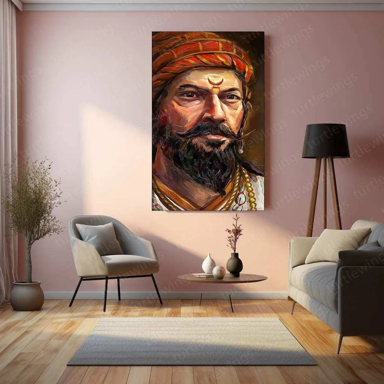 Chhatrapati Shivaji Maharaj Metal Frame - TURTLEWINGS 