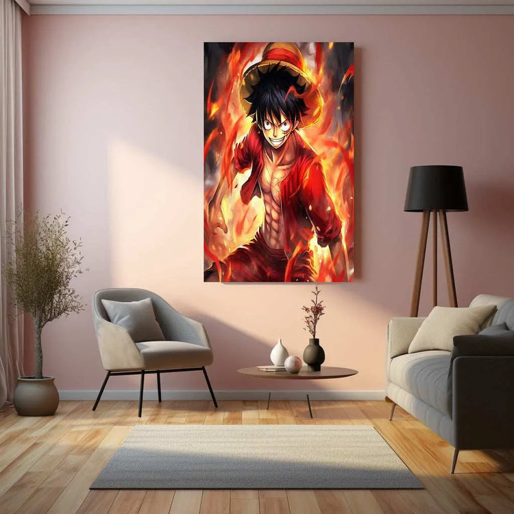 Monkey D. Luffy Metal Poster | One Piece Wall Art | Anime Pirate King Decor 2 - TURTLEWINGS 