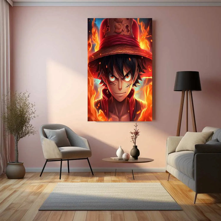 Monkey D. Luffy Metal Poster | One Piece Anime Wall Art | Pirate King Decor - TURTLEWINGS 