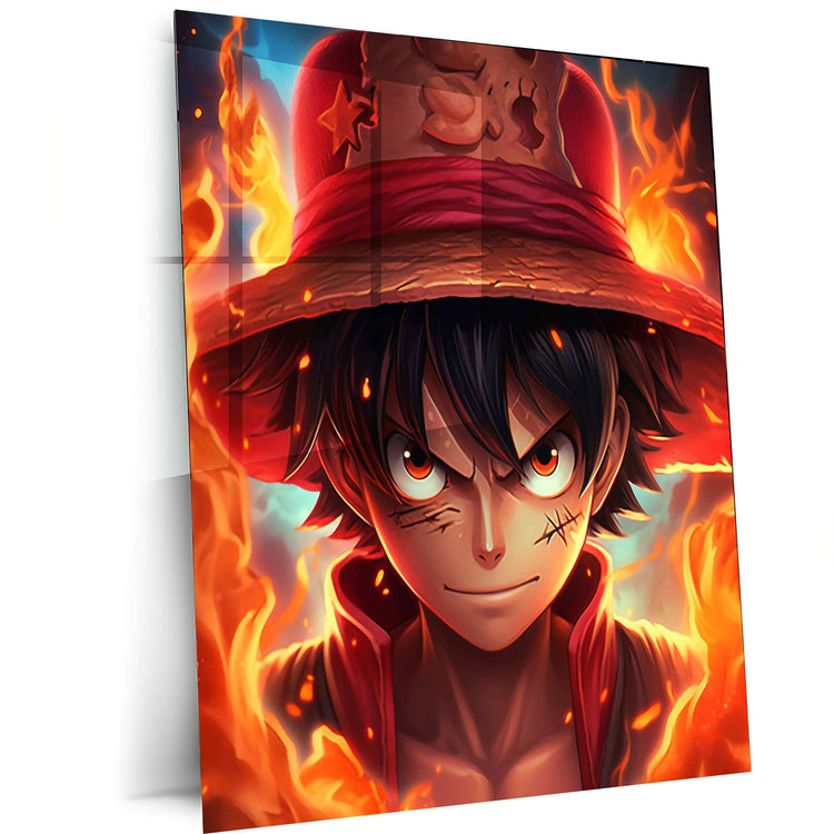 Monkey D. Luffy Metal Poster | One Piece Anime Wall Art | Pirate King Decor - TURTLEWINGS 