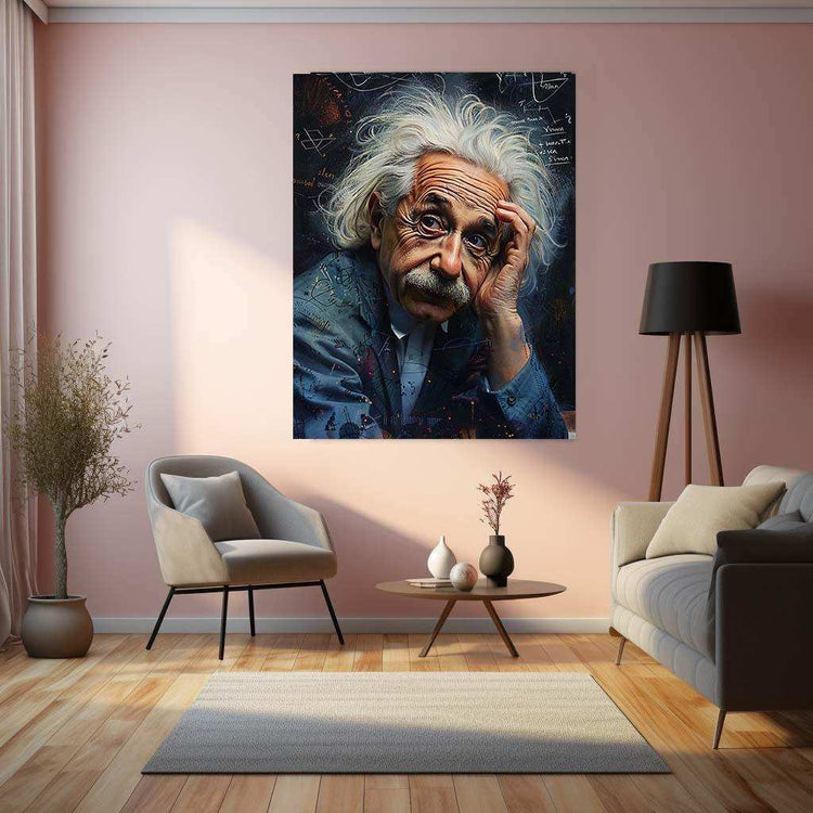 Albert Einstein Art Metal Poster - TURTLEWINGS 