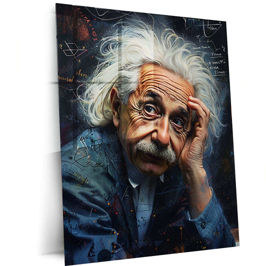 Albert Einstein Art Metal Poster - TURTLEWINGS 