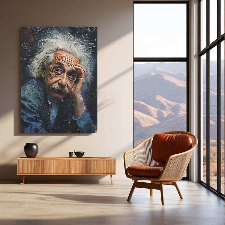 Albert Einstein Art Metal Poster - TURTLEWINGS 