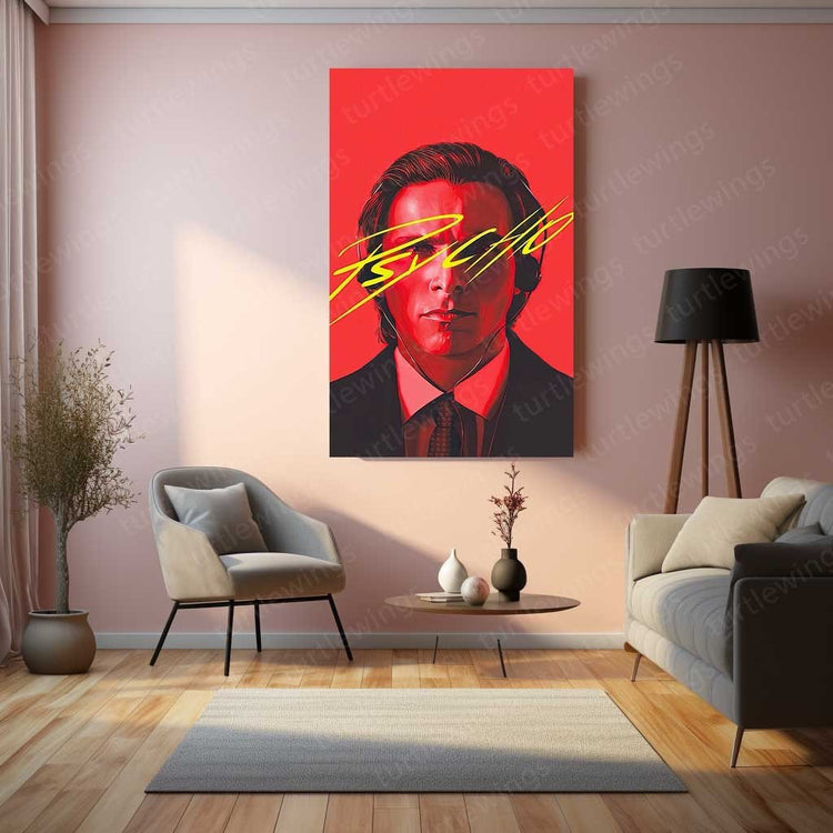 American Psycho: A Study in Contrasts Metal Poster | Turtlewings Cinematic Series