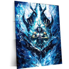 Aquaman Metal Poster – Powerful Justice League Wall Art | Oceanic Hero Decor