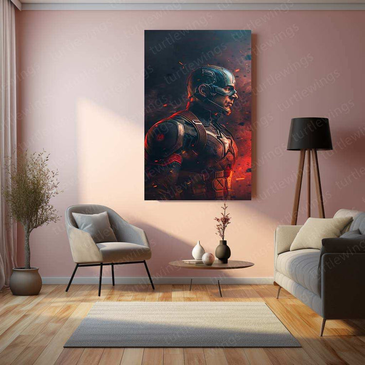 Captain America Metal Poster – The Shield of Justice - TURTLEWINGS 