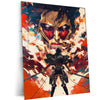 Eren Yeager: Titan Power Unleashed Metal Poster | Turtlewings AOT Series