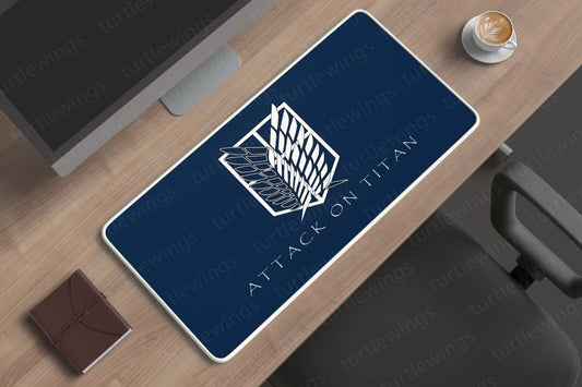 AOT Logo Large Mousepad | Anime-Inspired Desk Essential | Turtlewings