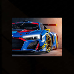 Audi Racing Neon LED Metal Poster â High-Performance Motorsport Wall Art2